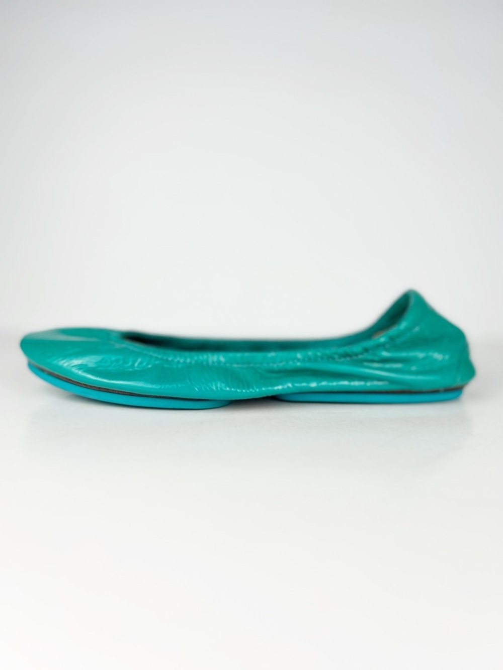 Tieks Turquoise Patent Leather Ballet Flats Size 5 - Picture 8 of 11